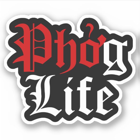 Phởg Leven Sticker (Voorkant)