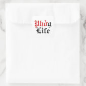 Phởg Leven Vierkante Sticker (Tas)