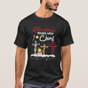 Ph Christmas Begins With Christ Costume Christian T-shirt