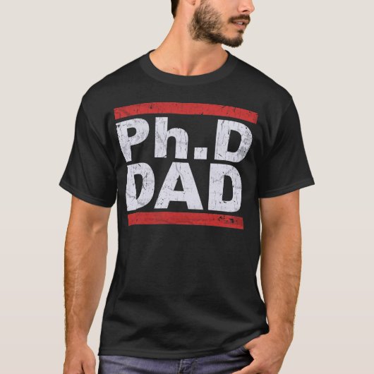 Ph.D Doctor in de filosofie van papa T-shirt (Voorkant)