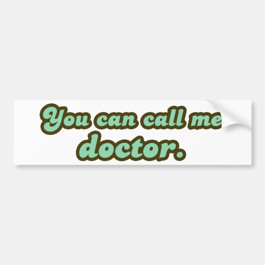 Ph.D. en Med School Afstuderen Giften Bumpersticker (Voorkant)