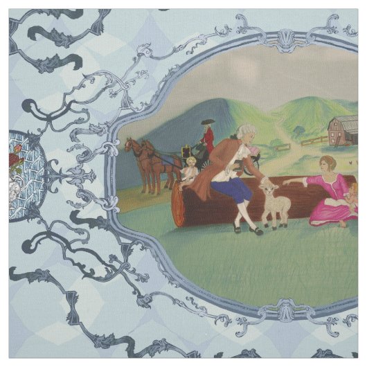 PH&D Frans Toile Fabric Fountain Blue Stof (Swatch)