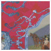 PH&D Frans Toile Fabric Red en Blue Stof (Close Up)