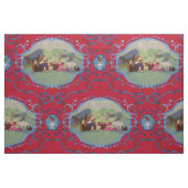 PH&D Frans Toile Fabric Red en Blue Stof (Fat Quarter)