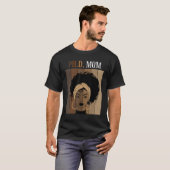 PH D Mam Doctoral Candidate Student Black Afro T-shirt (Voorkant volledig)
