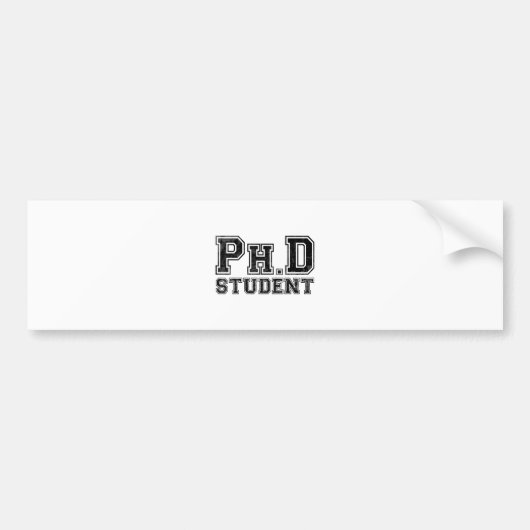 Ph.D Student Bumpersticker (Voorkant)