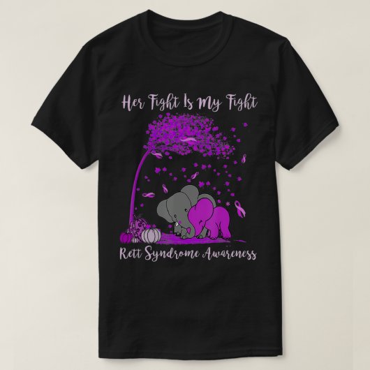 Ph Haar gevecht is mijn 'Fight Rett Syndrome Aware T-shirt (Design voorkant)