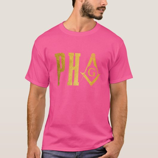 Pha Prince Hall Mason Freemason Masonic Square & C T-shirt (Voorkant)
