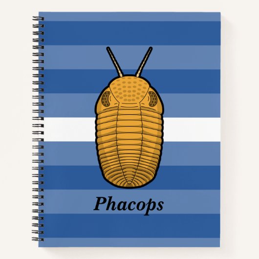 Phacops trilobiet - prehistorisch dier notitieboek (Voorkant)