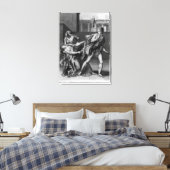 Phaedra, Oenone en Hippolytus Canvas Afdruk (Insitu (Slaapkamer))