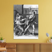 Phaedra, Oenone en Hippolytus Canvas Afdruk (Insitu (Woonkamer))