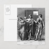 Phaedra, Theseus en Hippolytus Briefkaart (Voorkant / Achterkant)