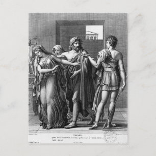 Phaedra, Theseus en Hippolytus Briefkaart
