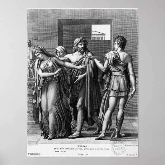 Phaedra, Theseus en Hippolytus Poster (Voorkant)