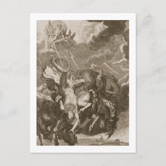 Phaeton Struck Down by Jupiter's Thunderbolt, 1731 Briefkaart (Voorkant)