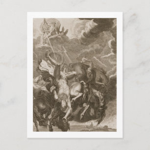 Phaeton Struck Down by Jupiter's Thunderbolt, 1731 Briefkaart