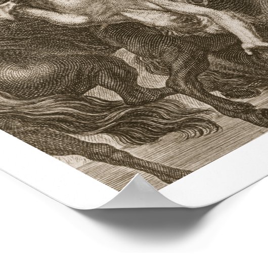 Phaeton Struck Down by Jupiter's Thunderbolt, 1731 Poster (Hoek)