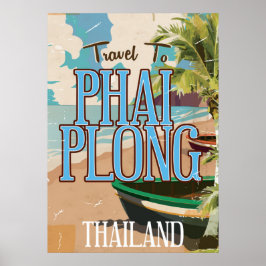 Phai Plong thailand vintage reisposter kunst. Poster