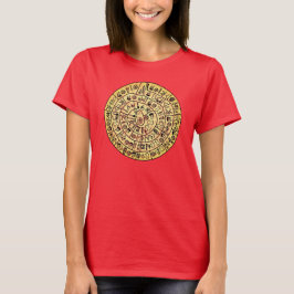 Phaistos Disc van Minoïsche Kreta Distressed T-Shi T-shirt