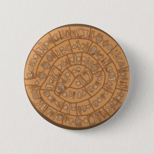 Phaistos-schijf Ronde Button 5,7 Cm (Voorkant)
