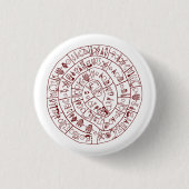 Phaistos-schijf van de Minoan Kreta-Button Ronde Button 3,2 Cm (Voorkant)