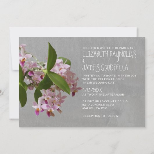 Phalaenopsis Orchid Wedding Invitations Kaart (Voorkant)