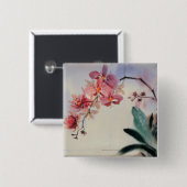 Phalaenopsis Vierkante Button 5,1 Cm (Voorkant /achterkant)