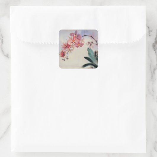Phalaenopsis Vierkante Sticker (Tas)