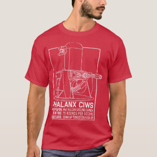 Phalanx CIWS Blauwdruk Info Wapensysteem Gift T-shirt