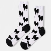 Phalène Cute Dogs Pattern (zwart of andere kleur) Sokken (Links)