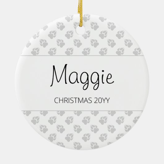 Phalène Dog met zwart en elk kleurenpatroon Keramisch Ornament (Achterkant)