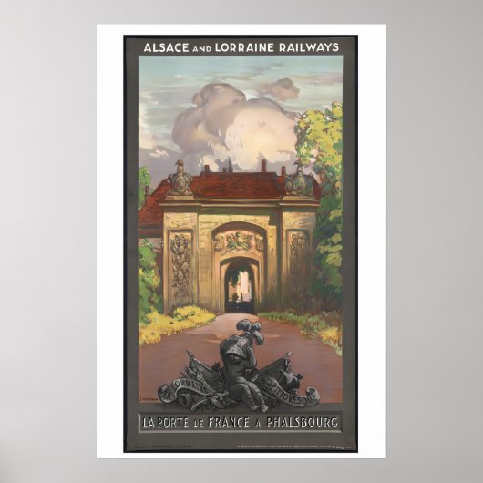 Phalsbourg Deur naar Frankrijk Vintage Reisposter Poster (Voorkant)