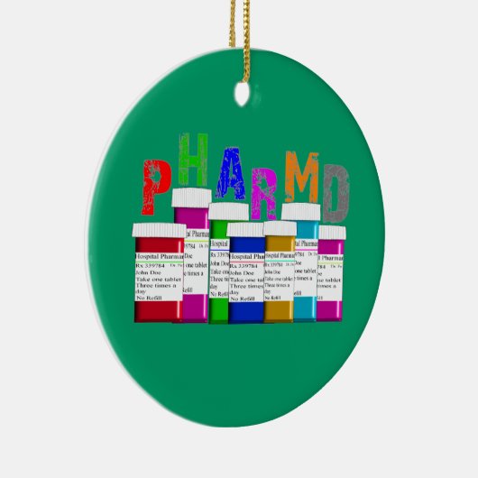 PhamD Prescription kerstversiering Keramisch Ornament (Rechts)