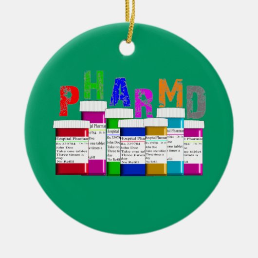 PhamD Prescription kerstversiering Keramisch Ornament (Voorkant)