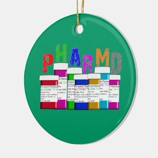 PhamD Prescription kerstversiering Keramisch Ornament (Links)