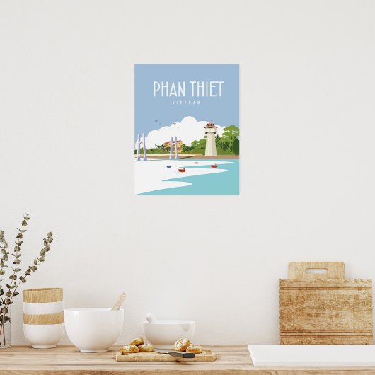 Phan Thiet vietnam | Reisposter Poster (Keuken)