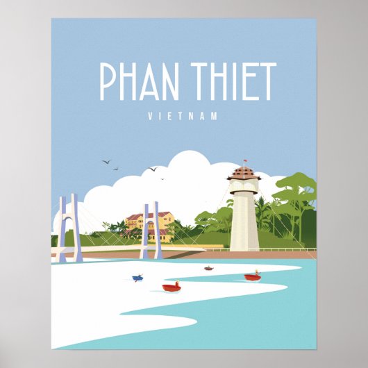Phan Thiet vietnam | Reisposter Poster (Voorkant)