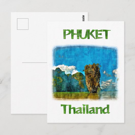Phang Nga Bay, Phuket, Thailand, Briefkaart (Voorkant / Achterkant)