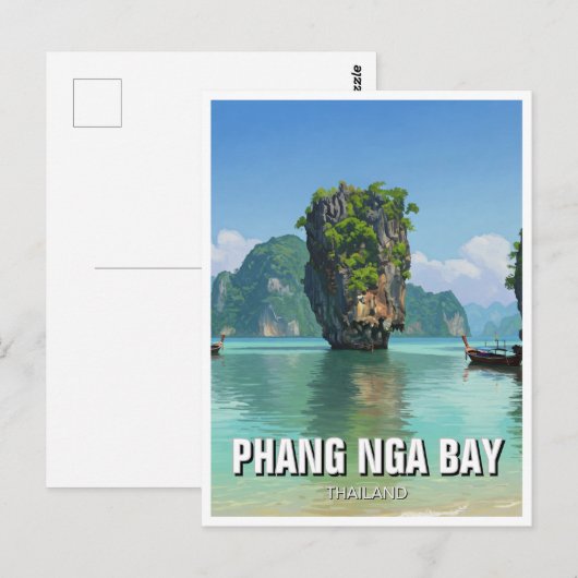 Phang Nga Bay Thailand Reizen Briefkaart (Voorkant / Achterkant)