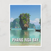Phang Nga Bay Thailand Reizen Briefkaart (Voorkant)