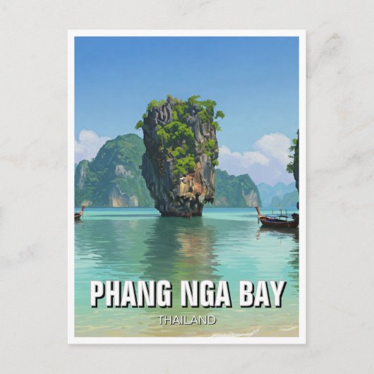 Phang Nga Bay Thailand Reizen Briefkaart (Voorkant)