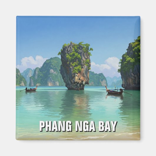 Phang Nga Bay Thailand Reizen Magneet (Voorkant)