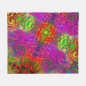[Phantasmagoria] gedraaide zwirlingkleuren Fleece Deken (Voorkant (Horizontaal))