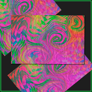 [Phantasmagoria] gedraaide zwirlingkleuren Tissuepapier