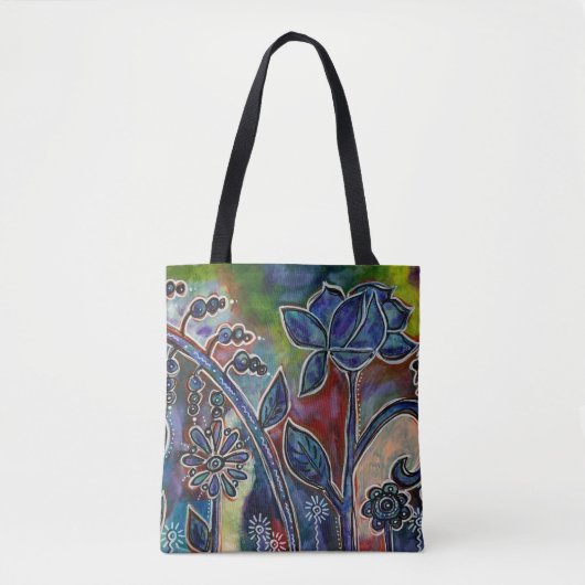 Phantasmagoric Lotus Flower Garden Tote Bag (Voorkant)