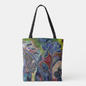 Phantasmagoric Lotus Flower Garden Tote Bag (Achterkant)
