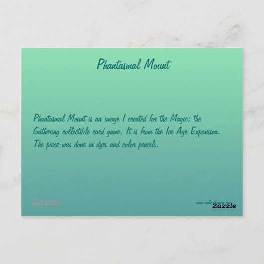 Phantasmal Mount Briefkaart (Achterkant)