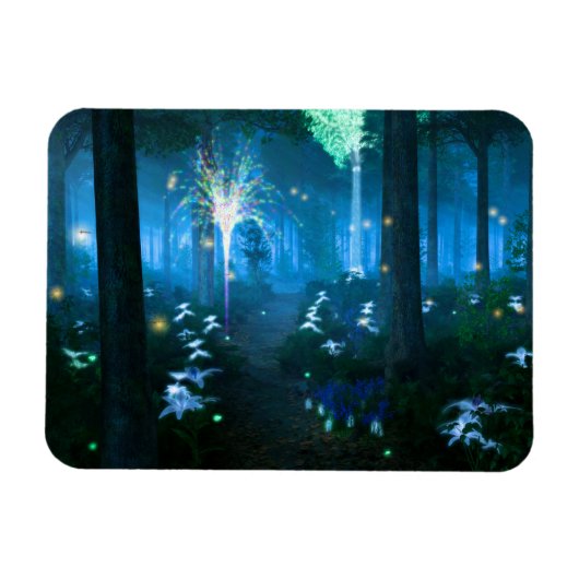 Phantasta's: Nachtnacht in zachte grond Flexibel M Magneet (Horizontaal)