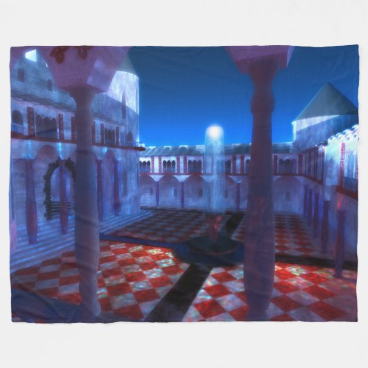 Phantastes: Courtyard of the Palace Fleece Blanket (Voorkant (Horizontaal))