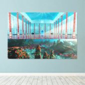 Phantastes: de fairy Bath Canvas print (Insitu (Houten vloer))
